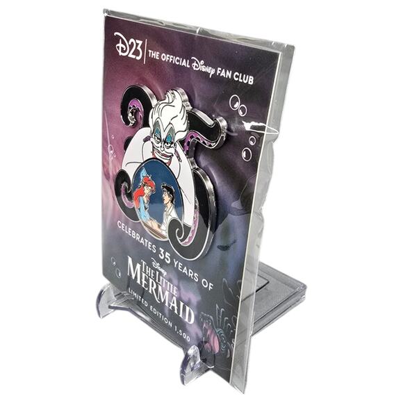 D23 Exclusive The Little Mermaid 35th Anniversary Glow-in-the-Dark Pin LE 1,500 - Picture 2 of 6